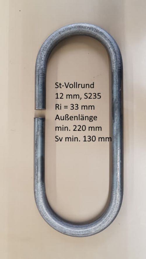 Rohrbiegerei CNC-Dornbiegen St-Vollrund 12 mm, Ri 33 mmten 8 mm